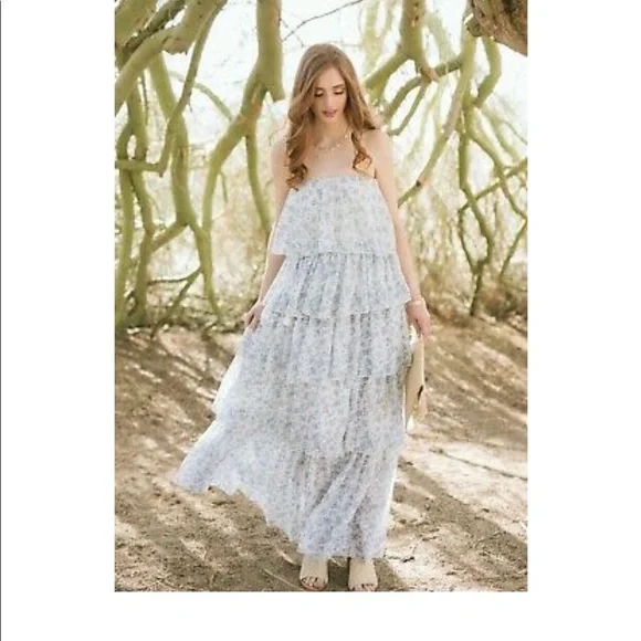 AAKAA Nina Strapless Tier Dress AAKAA Nina Strapless Tier Dress